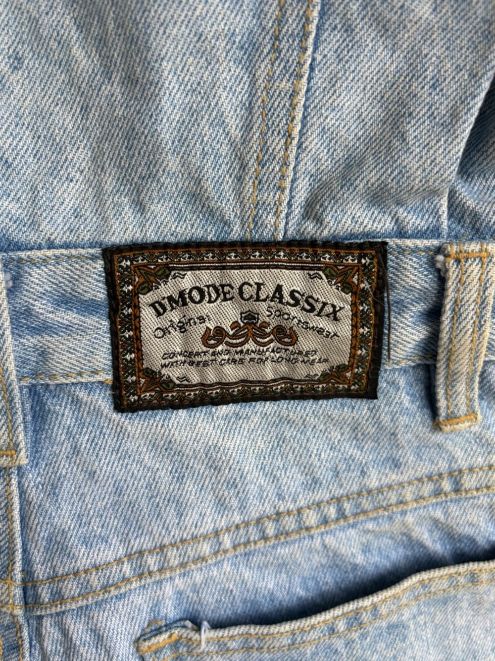 Vintage Light Blue Denim romper with Front Zipper size 5 - Picture 9 of 9